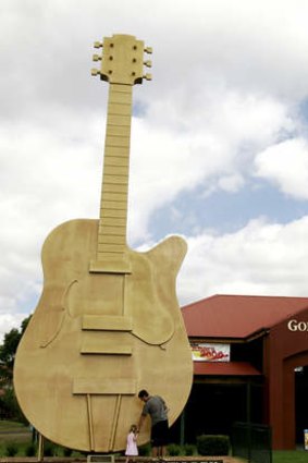 Colossus of roads: Tamworth's Big Golden Guitar.