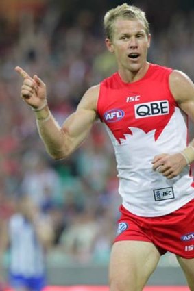 Pointing the way &#8230; Ryan O'Keefe will play his 250th game on Sunday when the premiership-chasing Swans take on Carlton at Etihad Stadium.