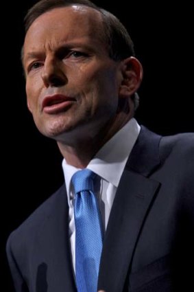 Adamant ... Opposition Leader Tony Abbott stands behind his "turn back the boats" pledge.