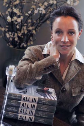 Paula Broadwell when she was promoting her biography of the general.