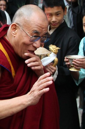 The Dalai Lama arrives in Washington, DC.