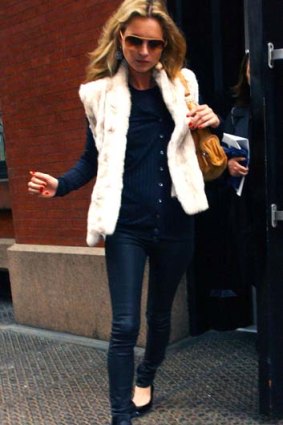Kate Moss in J Brand jeans.
