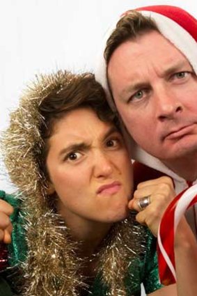 Sal Briggs, left, and Just Improvise creative director Glenn Hall are competing in the 2013 Theatresports grand final as Santa's Second Choice Reindeers.