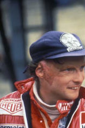 Faster, Lauda … Niki Lauda (at left) and James Hunt in 1977.