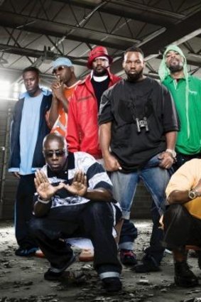 Clash of the titans: Method Man (in green hoodie) isn't quite on the same page as fellow Wu-Tang Clan member RZA (far right, with white headband).