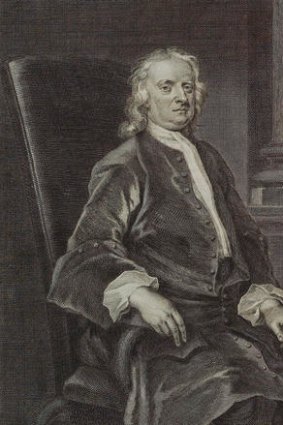 Engraving of Isaac Newton based on a 1726 painting by John Vanderbank.