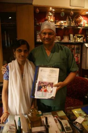 Surrogate mother Neetu Sangar with Dr Anoop Gupta.