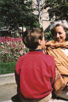 Maternal flame ... Lagarde with her sons, Thomas (at left) and Pierre-Henri, in 2000.