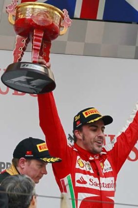 Victorious: Ferrari's Fernando Alonso.