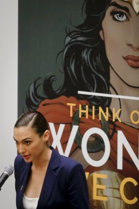 Gal Gadot at the launch of the "Honorary Ambassador for the Empowerment of Women and Girls" in October.