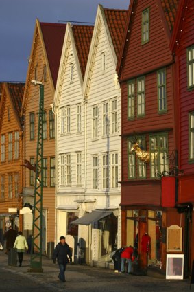 Bergen's traditional wood housing.