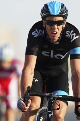 Optimistic &#8230; Mathew Hayman, who hopes to claim a classic victory, warms up on the Tour of Qatar this month.