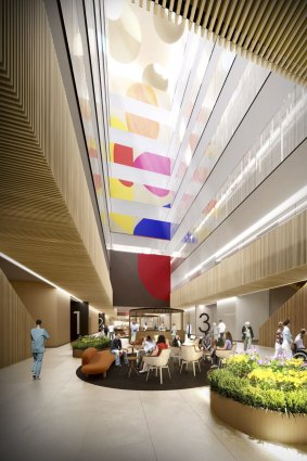 Interior view of the planned Northern Beaches Hospital.
