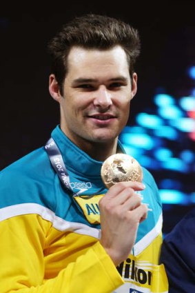 Sprenger with his medal.