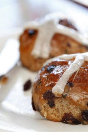 Hot cross buns from Filou's Pattisserie.
