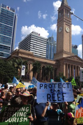 Save The Reef rally in Brisbane