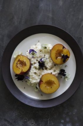 Flower power: Ricotta, plums and lavender by Shaun Kelly.