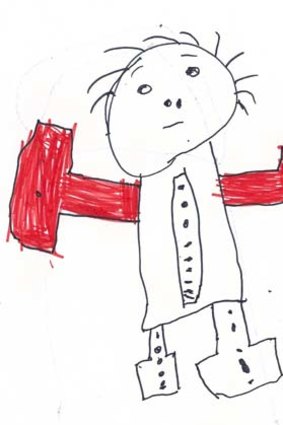 Pain: A drawing by one of the children in detention.
