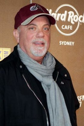 World-famous: Billy Joel attends the Sydney branch of the infamous chain.