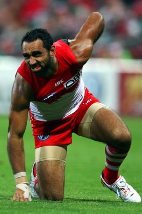Out for six weeks ... Adam Goodes