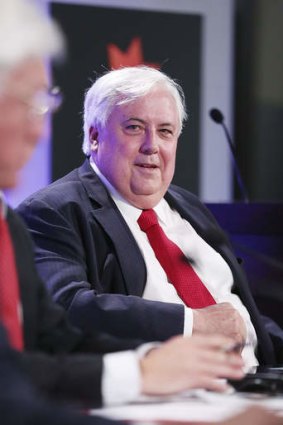 Not happy: Clive Palmer.