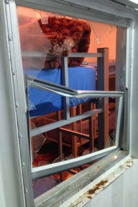 Violence on Manus Island: Damage to the detention centre as a result of the riots.