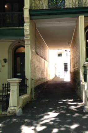 The laneway where the alleged assault took place.