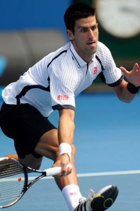On course &#8230; Novak Djokovic on Friday.