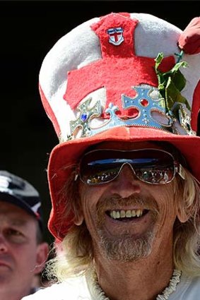 Vic Flowers of the Barmy Army at the Boxing Day Test at the MCG.