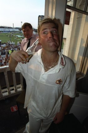 Thirsty? You betcha. Warne in 1997.