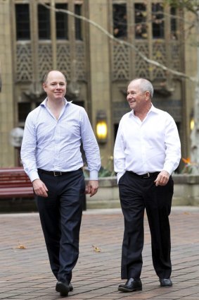 Giving it up: Hamish and Neil Balnaves want wealthy Australians to strike a balance between supporting their children and the community.