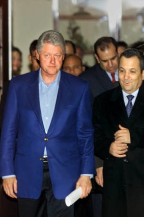 Talks failure ... Ehud Barak with Bill Clinton at the White House in November 2000.