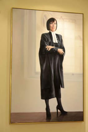The portrait of Marilyn Warren by Archibald People's Choice winner Vincent Fantauzzo.