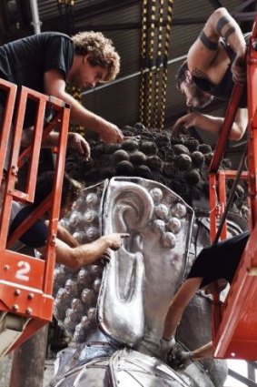 <em>Sydney Buddha</em> is assembled at the Carriageworks.