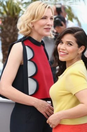 Voice of America: Ferrera with Cate Blanchett at the How To Train Your Dragon 2 photo call at the Cannes Film Festival.