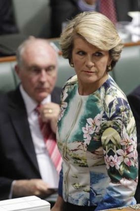 "I'm not looking for a smoking gun. I'm looking for a full and frank explanation from the Prime Minister" ... Julie Bishop.