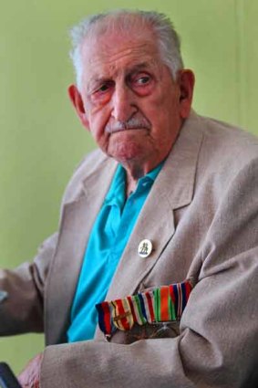 Reg Dickinson, a World War II veteran,  was pushed from his wheelchair and robbed by a man and woman in Werribee.