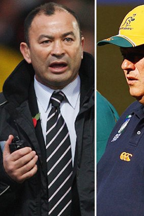 Eddie Jones, left, and John Connolly are appalled that Matt Giteau will be left out of the Wallabies side against South Africa.