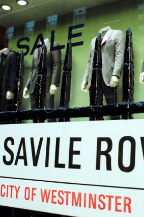 Suits you ... Savile Row is the home of bespoke tailoring.
