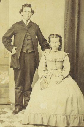 Edward De Lacy Evans with his wife, Julia Marquand, circa 1870.