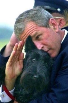 President George W. Bush's "Barney-salute".