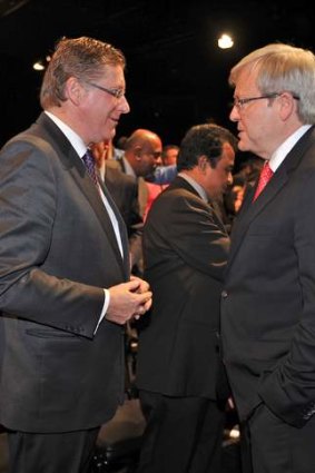 Victorian Premier Dennis Napthine and Prime Minister Kevin Rudd.