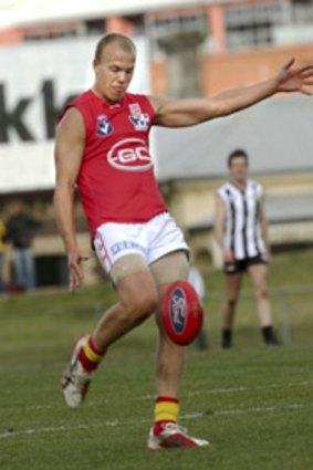 Nathan Ablett in action for the Gold Coast in this year's VFL competition.