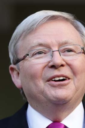 Who you do trust?: Prime Minister Kevin Rudd asks the nation who they believe would best manage the economy.
