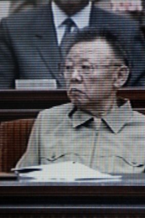 A frame grab taken from footage released by KRT on July 8 this year shows Kim Jong-il during the 15th anniversary of the death of his father and country's founder Kim Il-sung in Pyongyang.