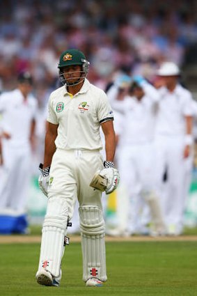 Khawaja walks off despite no evidence that he hit the ball.