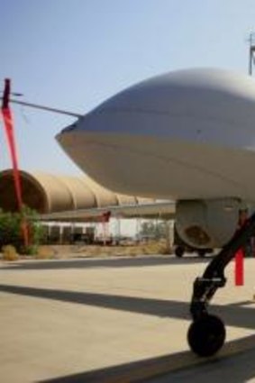 Armed remote aircraft: A  MQ-1 Predator drone.