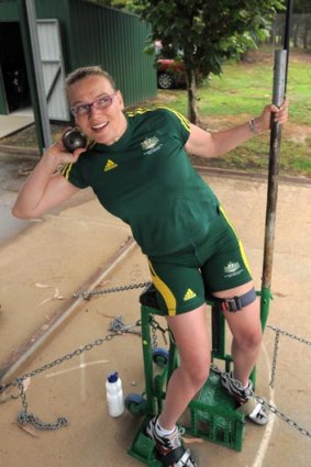 Shot put champion Louise Ellery is one of Canberra's Paralympic medal hopes.