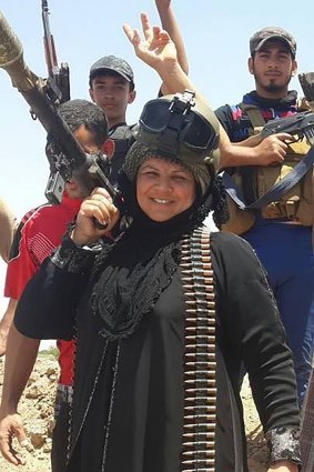 Omaya al-Juburi, sister of Sheikh Marwan al-Juburi, who died fighting Islamic State on June 22.