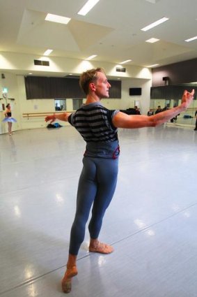 David Hallberg rehearses for the Australian Ballet's production of <i>Nutcracker</i>.